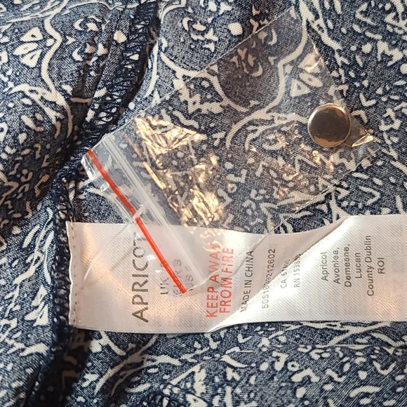 NWT Women's Dark Blue and White Viscose A-line Sleeve less Dress(Sz 6) - Picture 11 of 12